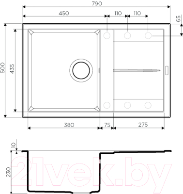 Мойка кухонная Omoikiri Sumi 79-SA (4993664)