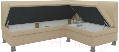 Изображение товара Уголок кухонный мягкий Лига Диванов Уют 31 правый / 58698 (экокожа, бежевый)