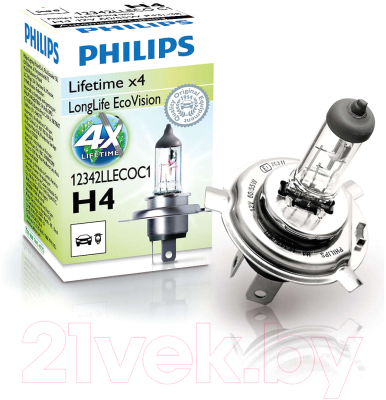 Автомобильная лампа Philips H4 12342LLECOC1