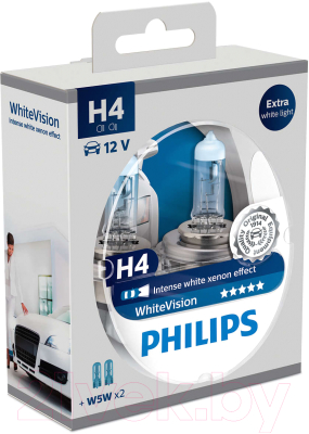 Комплект автомобильных ламп Philips H4 12342WHVSM (4шт)