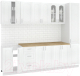 Готовая кухня Кортекс-мебель Корнелия Ретро 2.6 (ясень белый/дуб бунратти) - 