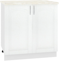 Шкаф-стол кухонный Кортекс-мебель Корнелия Ретро НШ80р (ясень белый/дуб бунратти) - 