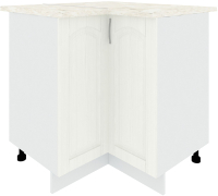 Шкаф-стол кухонный Кортекс-мебель Корнелия Ретро НШУ угловой (ясень белый/дуб бунратти) - 