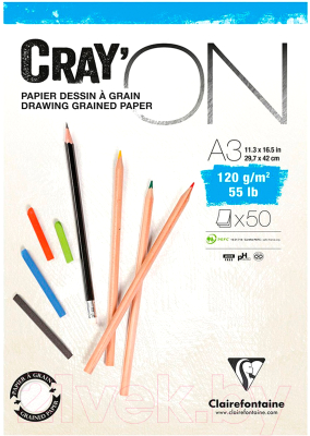 Набор бумаги для рисования Clairefontaine Cray'On / 975021C
