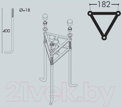 Фонарь уличный Fumagalli Giorgio 4P2.372.G10.LYF1R