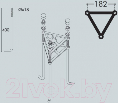 Фонарь уличный Fumagalli Rosa 4P2.372.G20.AYF1R