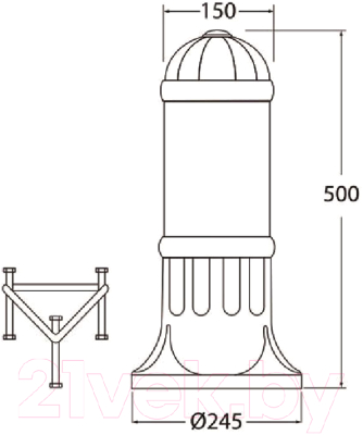 Светильник уличный Fumagalli Sauro D15.553.000.BYF1R