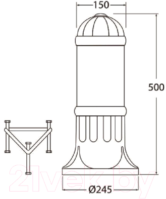 Светильник уличный Fumagalli Sauro D15.553.000.LXF1R.FC1