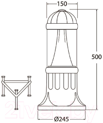 Светильник уличный Fumagalli Sauro D15.553.000.WXD1L.CRB