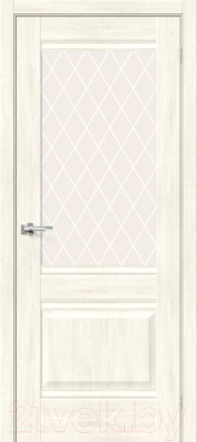 Дверь межкомнатная el'Porta Эко Прима-3 70x200 (Nordic Oak/White Сrystal)