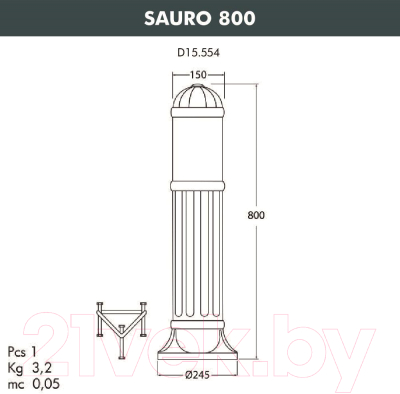 Светильник уличный Fumagalli Sauro D15.554.000.WXF1R.FC1