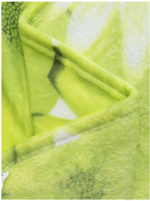 Плед TexRepublic Absolute Ромашки Фланель 180x200 / 63495 (зеленый/белый/желтый)