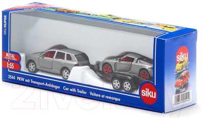 Набор игрушечных автомобилей Siku Porsche с прицепом и спорткаром Porsche GT / 2544