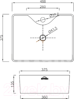 Умывальник со смесителем Invena Neri CE-22-001-W + Flavis 63034