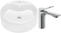 

Умывальник со смесителем Invena, Rondi CE-21-001-W + Odra 63050