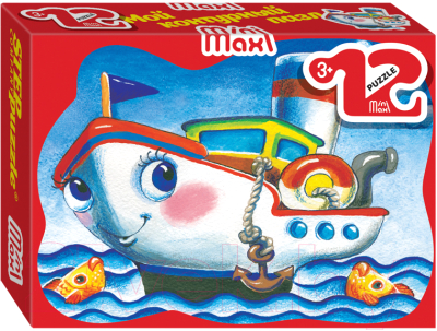 Изображение товара Пазл Step Puzzle Mini-maxi Пароходик / 87004 (12эл)