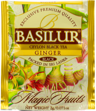 Чай пакетированный Basilur НRC Magic Fruits Ginger (100пак)