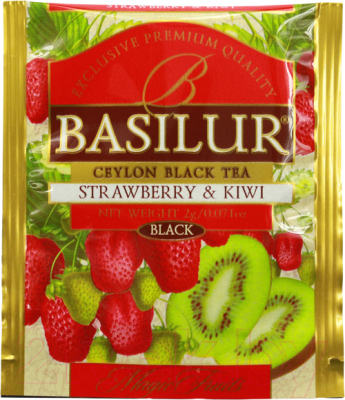 Чай пакетированный Basilur НRC Magic Fruits Strawberry & Kiwi (100пак)