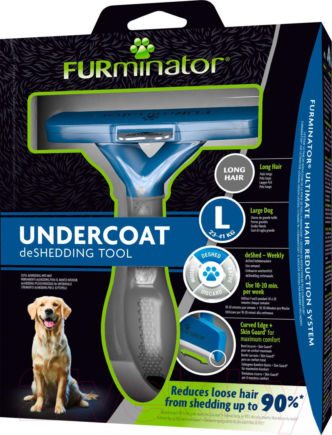 Фурминатор для животных FURminator Dog Undercoat L Long Hair 12 YA