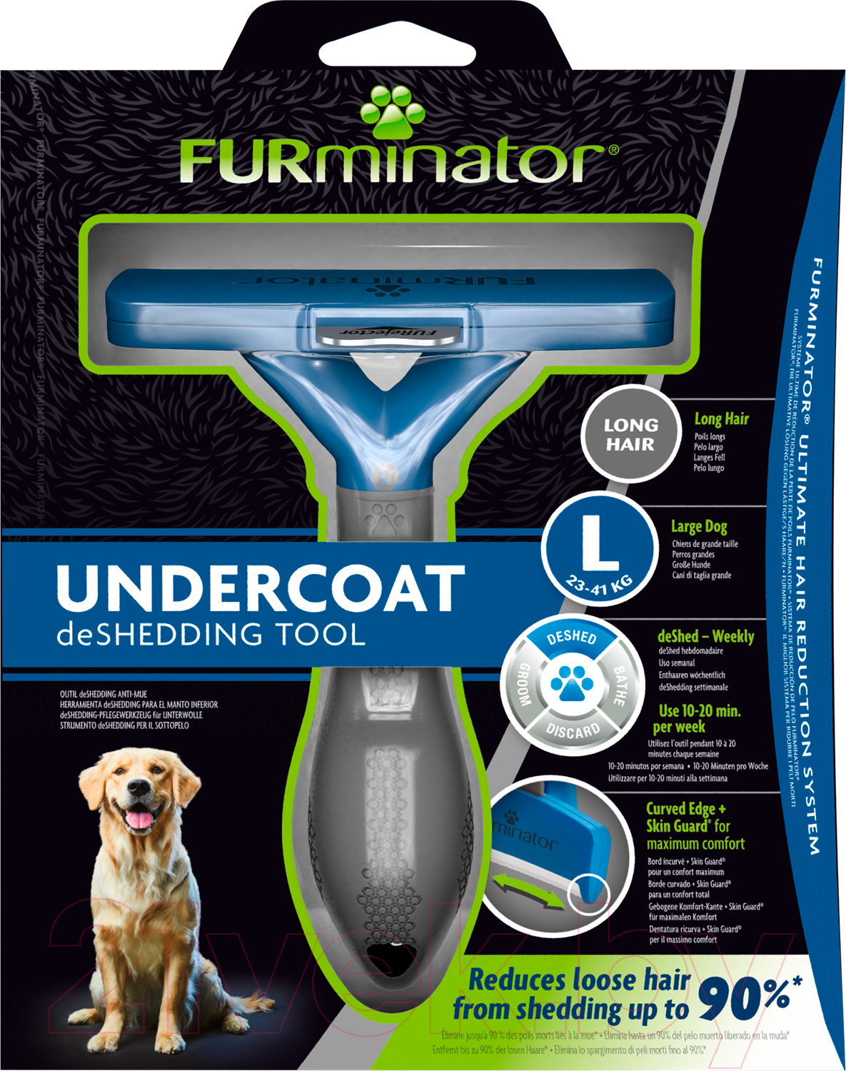 Фурминатор для животных FURminator Dog Undercoat L Long Hair 12 YA