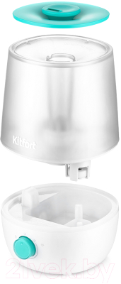 Ультразвуковой увлажнитель воздуха Kitfort KT-2842-3 (белый/бирюзовый)