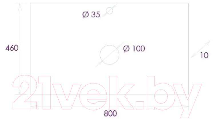 Столешница для тумбы в ванную Onika Алеста 80 / 680001 — фото 4
