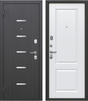 

Входная дверь Гарда, 7.5 серебро/велюр белый софт