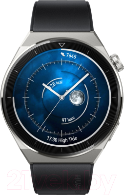 Умные часы Huawei Watch GT 3 Pro 46mm ODN-B19 (черный, каучуковый ремешок)