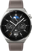 Умные часы Huawei Watch GT 3 Pro Classic 46mm ODN-B19 (серый, кожаный ремешок) - 