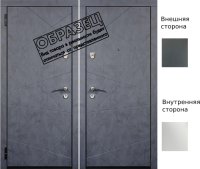 

Входная дверь Staller, Comfort ЮП-11 бетон графит/ЮП-11 ZB белый