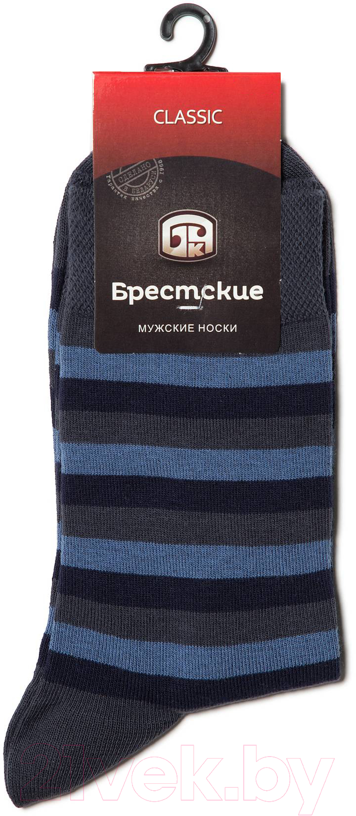 Носки Брестские Classic 2122 рис. 014 / 14С2122-Д38 (р.27, темно-серый/темно-синий) — фото 2