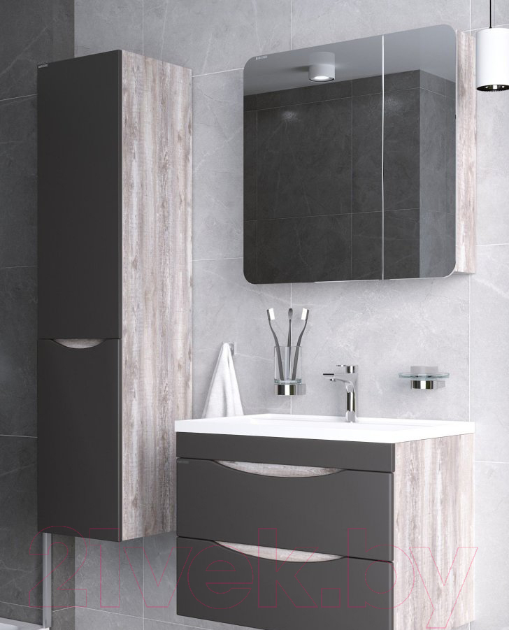 Шкаф с зеркалом для ванной Grossman Талис 70 L / 207006