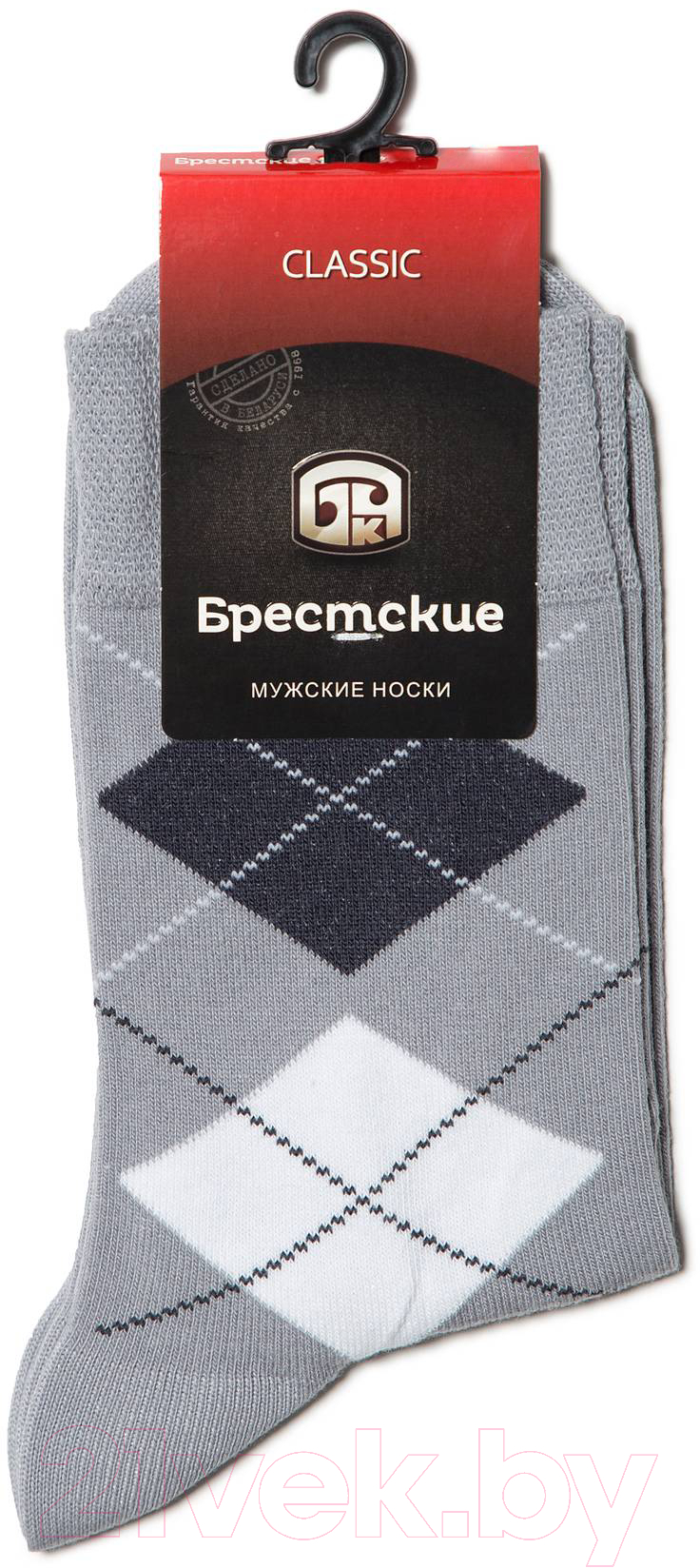 Носки Брестские Classic 2122 рис. 016 / 14С2122-Д38 (р.29, светло-серый) — фото 2