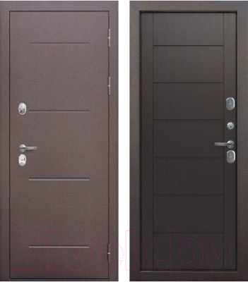 Входная дверь Гарда Isoterma Темный кипарис (96x205, правая)