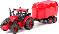 Трактор игрушечный Полесье Belarus для перевозки животных / 91499 - 