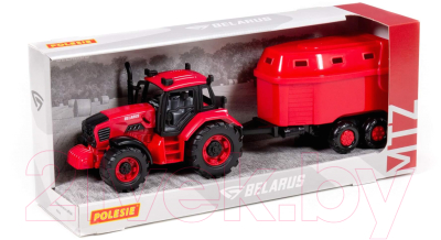 Трактор игрушечный Полесье Belarus для перевозки животных / 91499