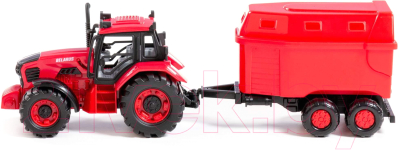 Трактор игрушечный Полесье Belarus для перевозки животных / 91499