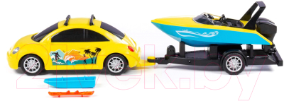 Автомобиль игрушечный Полесье Турне с катером на прицепе / 92540