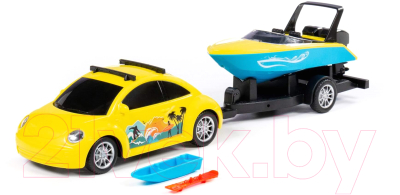 Автомобиль игрушечный Полесье Турне с катером на прицепе / 92540