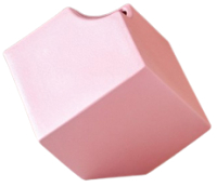Ваза Красная глина Куб / 4846885 (розовая, 12 см) - 