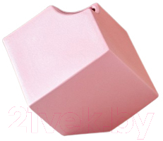 Ваза Красная глина Куб / 4846885 (розовая, 12 см)