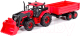 Трактор игрушечный Полесье Belarus с погрузчиком и бортовым прицепом / 91871 - 