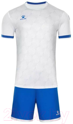 Футбольная форма Kelme Short-Sleeved Football Suit / 8151ZB1001-100 (L, белый)