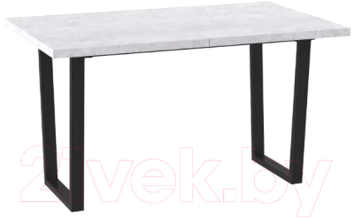 Обеденный стол Сакура Цюрих раздвижной 138-178 (цемент светлый/черный)