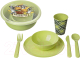Набор пластиковой посуды Idi Land 221135520/04 (25пр, салатовый) - 