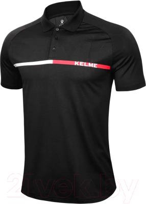 Футболка спортивная Kelme Short Sleeve Polo Shirt / 8153PL1005-000 (M, черный)