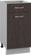 Шкаф-стол кухонный Кортекс-мебель Корнелия Лира НШ40р1ш без столешницы (венге) - 