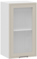 Шкаф навесной для кухни ТриЯ Беатрис 1В4С (белый/холст латте) - 