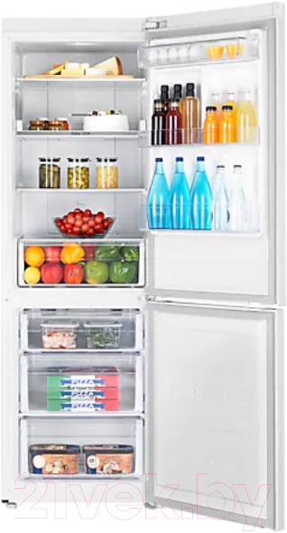 Холодильник с морозильником Samsung RB33A32N0WW/WT
