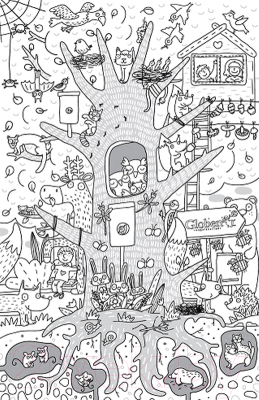 Плакат-раскраска Globen Жизнь на дереве / PA068